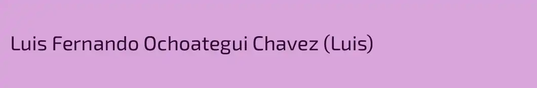Luis Fernando Ochoategui Chavez (Luis)